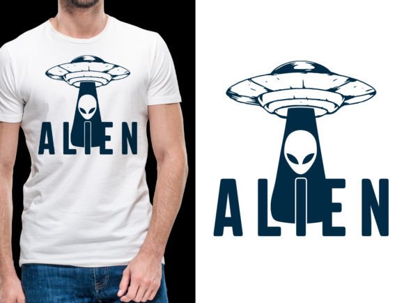Download Alien Illustration Vector Tshirt Design - Tshirt design Collection