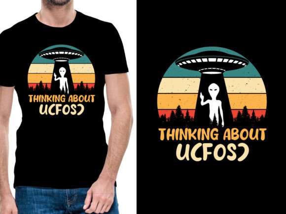 Download Thinking About Ufo Alien Tshirt Design - Tshirt design Collection