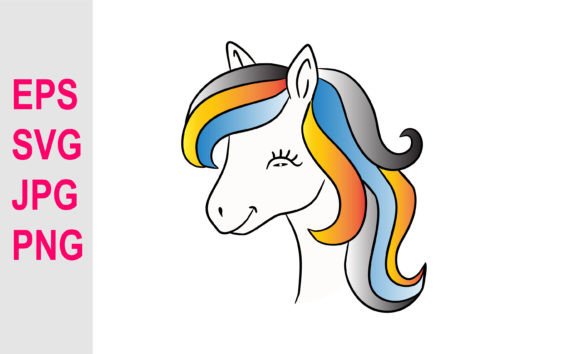 Download Cute Unicorn Vector Illustration SVG - Unicorn vector Collection
