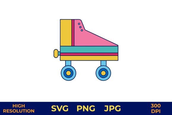 Download Toy Roller Skate Illustration Colors - Skate illustration Collection