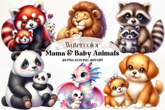 Download Cute Mama and Baby Animals PNG Clipart - Baby animals png Collection