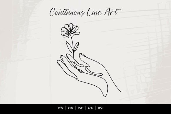 Download Hands Flower Line Art - Hand Collection