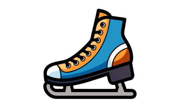 Download Colorful Ice Skate Illustration. - Skate illustration Collection