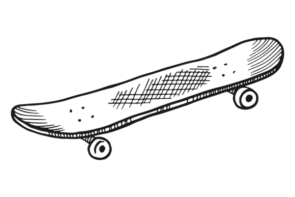 Download Skateboard Icon. Urban Street Sport Draw - Skateboard Collection