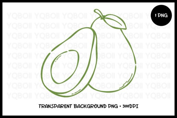 Download Hand Drawn Avocado PNG - Hand Collection