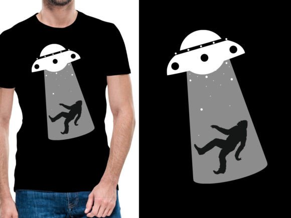 Download Alien Bigfoot UFO Tshirt Design - Tshirt design Collection