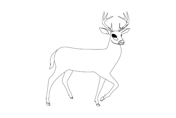 Download Deer Vector Design Outline - Premium Resources